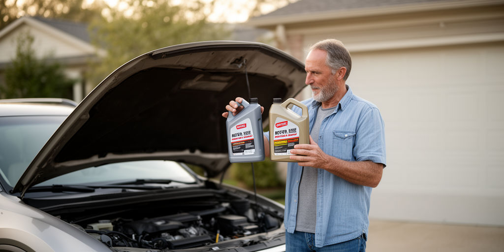 Сравнение бутылок моторного масла