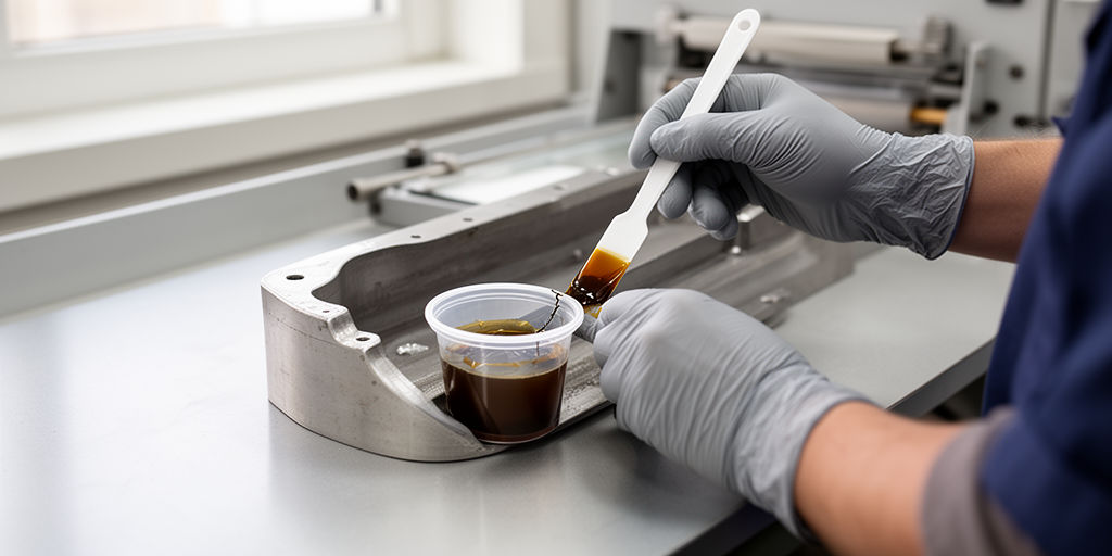 Нанесение эпоксидного компаунда