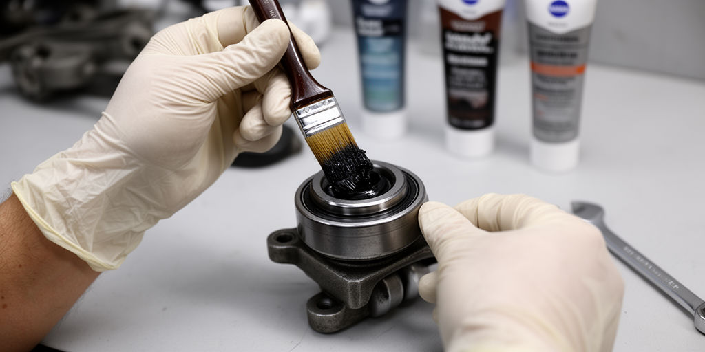 Нанесение смазки на подшипник