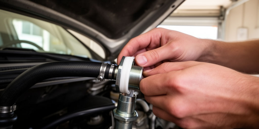 Наматывание ФУМ-ленты на резьбу