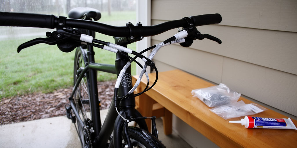 Запечатанные тросы и соединения велосипеда