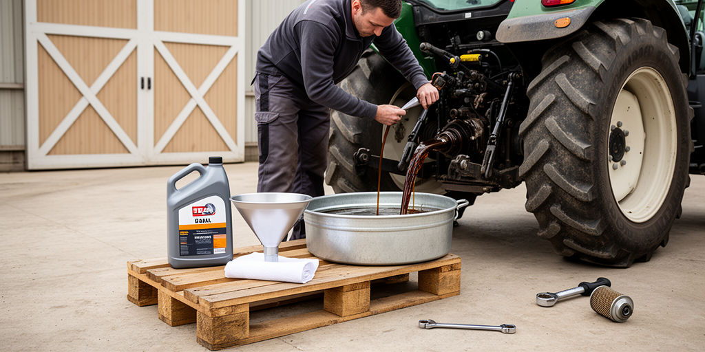 Слив и замена масла на ферме