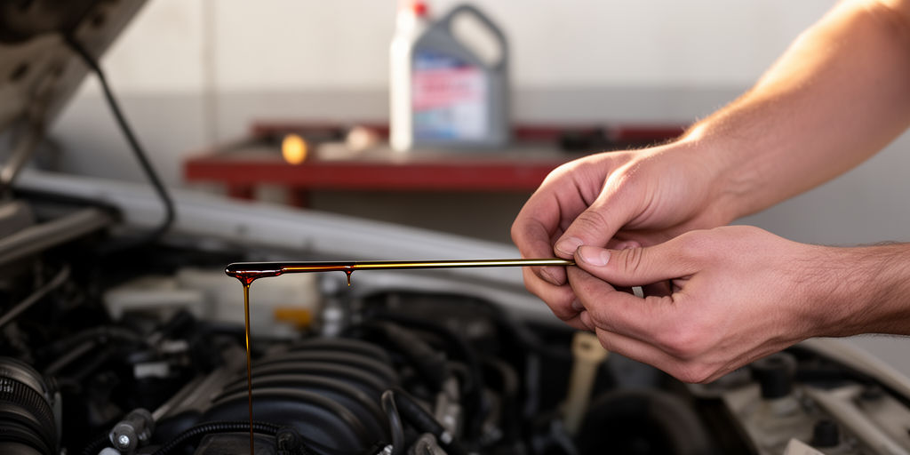 Проверка масла щупом